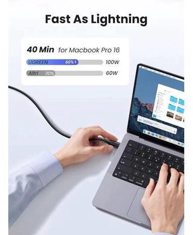 Alt view image 3 of 7 - 100W 3-Pack USB C Cable Fast Charging USB-C Charger Cable Compatible with iPhone 17/17 Air/17 Pro/17 Pro Max/16 MacBook Pro 2022 iPad Pro 2022 Galaxy S25/S24 Ultra Pixel 6.6FT