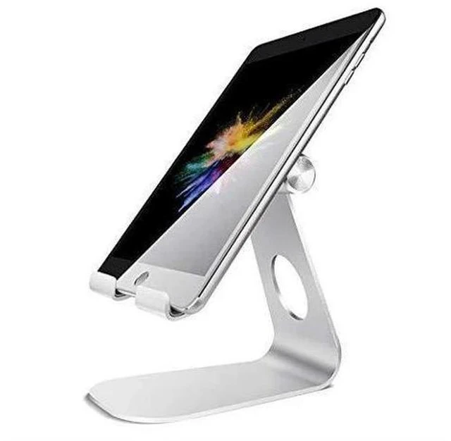 Main image of Tablet Stand Adjustable Tablet Stand Desktop Stand Holder Dock Compatible with Tablet Such as iPad 2018 Pro 97 105 Air Mini 4 3 2 Kindle Nexus Tab EReader 413 Silver