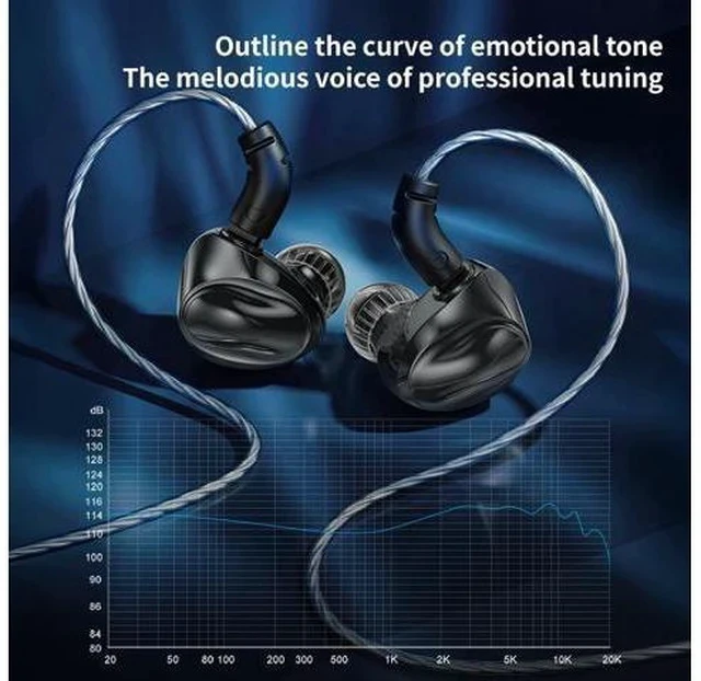 Alt view image 7 of 7 - Dolphin 10mm Dual Magnetic Circuit Dynamic Driver in-Ear Headphone with Interchangeable Cable (3.5mm with mic)
