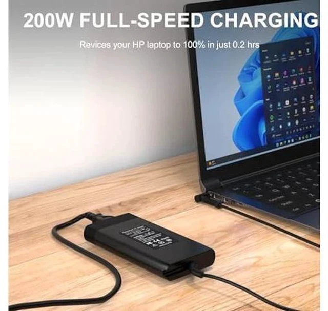 Alt view image 5 of 7 - 200W Laptop Charger Compatible for HP Victus Gaming 15 16, HP Omen Gaming 15 17, Pavilion 15 17 TPN-DA10 L00818-850 Power Supply Cord AC Adapter