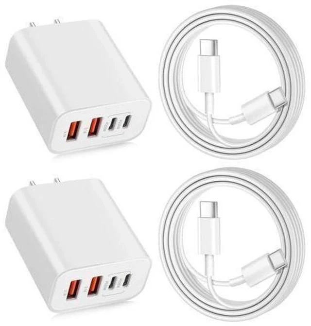 Main image of USB C Charger for iPhone 15,4-Port Fast iPhone 15 Wall Charger Block,2Pack 40W Multiport Quick USB C Wall Charger Plug Adapter,10FT USB C to C Cable for iPhone 15/15 Pro/15 ProMax/15 Plus,iPad Pro/Air