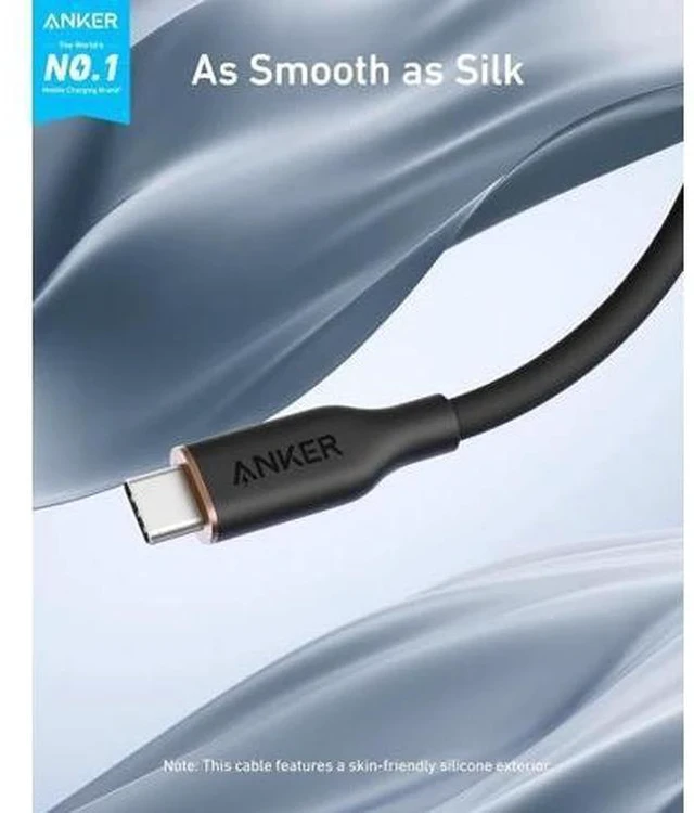Alt view image 2 of 7 - USB C Cable Type C Flow Cord Fast Charging for iPhone 17 Series MacBook Pro 2020 and More (USB 2.0) (240W Black 6FT)
