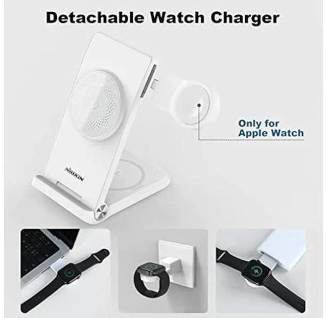 Alt view image 6 of 6 - Nillkin 3 in 1 Charging Station for Apple Devices, Foldable&Portable Magsafe Charger Stand for iPhone 15/14/13/12 Pro Max/Pro, Only for Apple Watch Ultra/8/7/SE/6/5/4/3/2, for AirPods