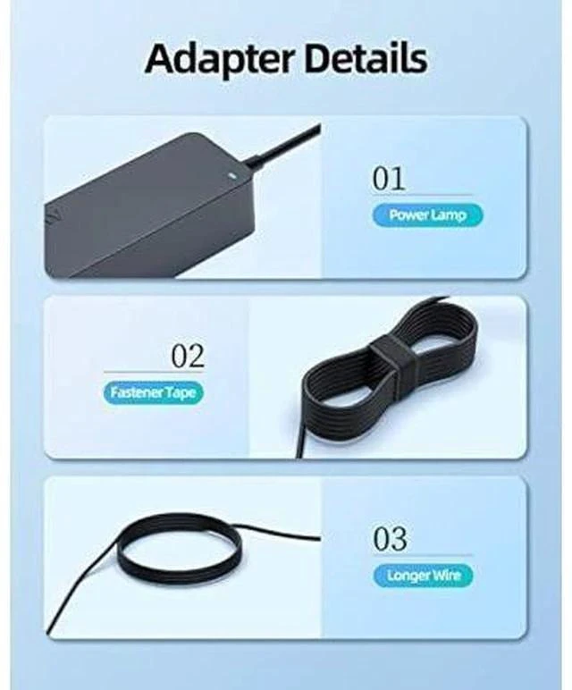 Alt view image 6 of 7 - 65W 45W Type C AC Charger Fit for Dell Inspiron 7620 5320 7420 7425 2-in-1 P161G P119F Laptop Power Supply Adapter Cord