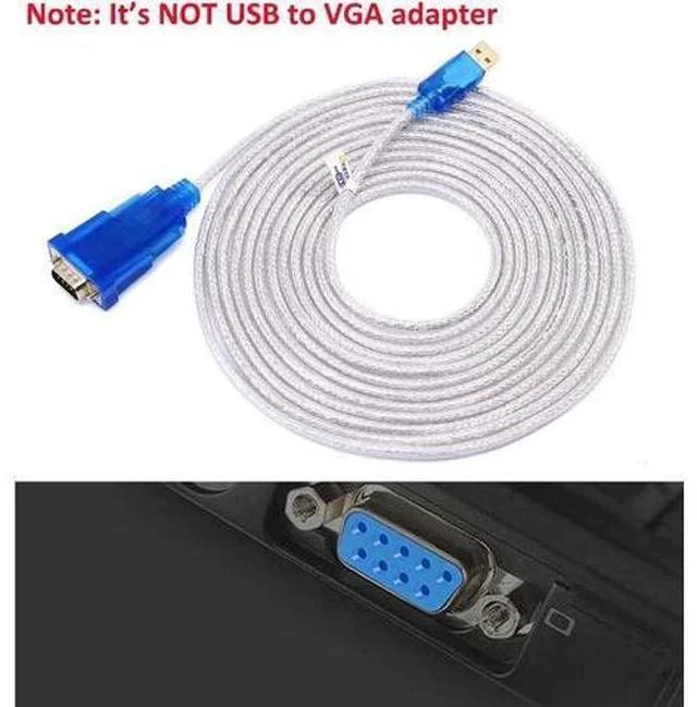 Alt view image 2 of 7 - DTECH 10 Feet USB 2.0 to RS232 DB9 Serial Port Adapter Cable with FTDI Chipset Supports Windows 11 10 8 7 and Mac Linux