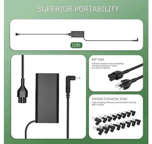Alt view image 4 of 7 - 240W AC Charger Fit for G3 G5 G7 G15 G16 Series Gaming Laptop Computer Power Supply Adapter Cord
