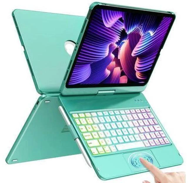 Main image of Keyboard Case for iPad Pro 11 inch, Case with Keyboard for iPad Air 5th 4th Generation - Touch Trackpad -10 Color Backlight -360deg Protective with Pencil Holder for iPad Pro 11 inch 3rd /2nd/1st Gen