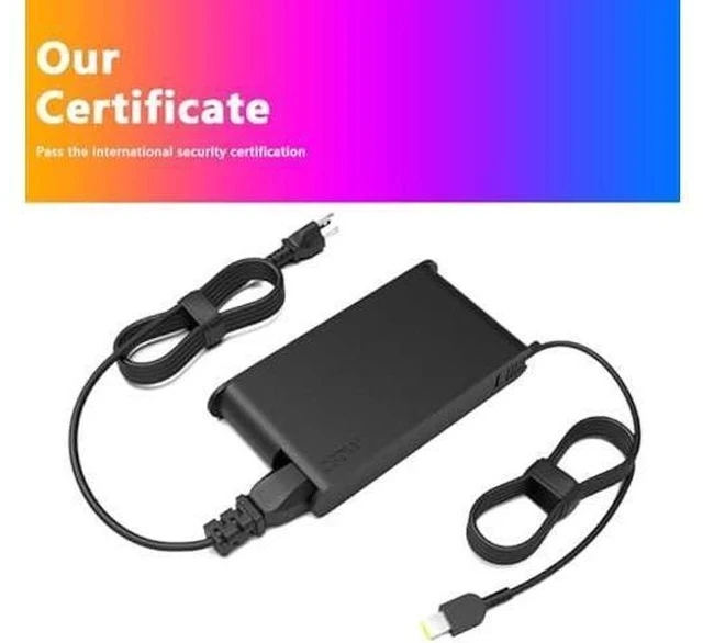 Alt view image 4 of 7 - Slim Legion 5 Charger AC Adapter Compatible with Lenovo Gaming Laptop Charger 230W 170W Replacement for Lenovo Legion LOQ ThinkPad Slim IdeaPad Gaming Series ADL230NDC3A ADL230NLC3A Power Adapter