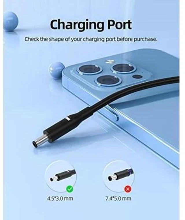 Alt view image 2 of 7 - 130W Charger Fit for Dell XPS 15 7590 AIO, Vostro 7500 7590, Inspiron 7590 7591 7501 7790 5400 5401 5490 5491 Laptop AC Adapter Power Supply Cord