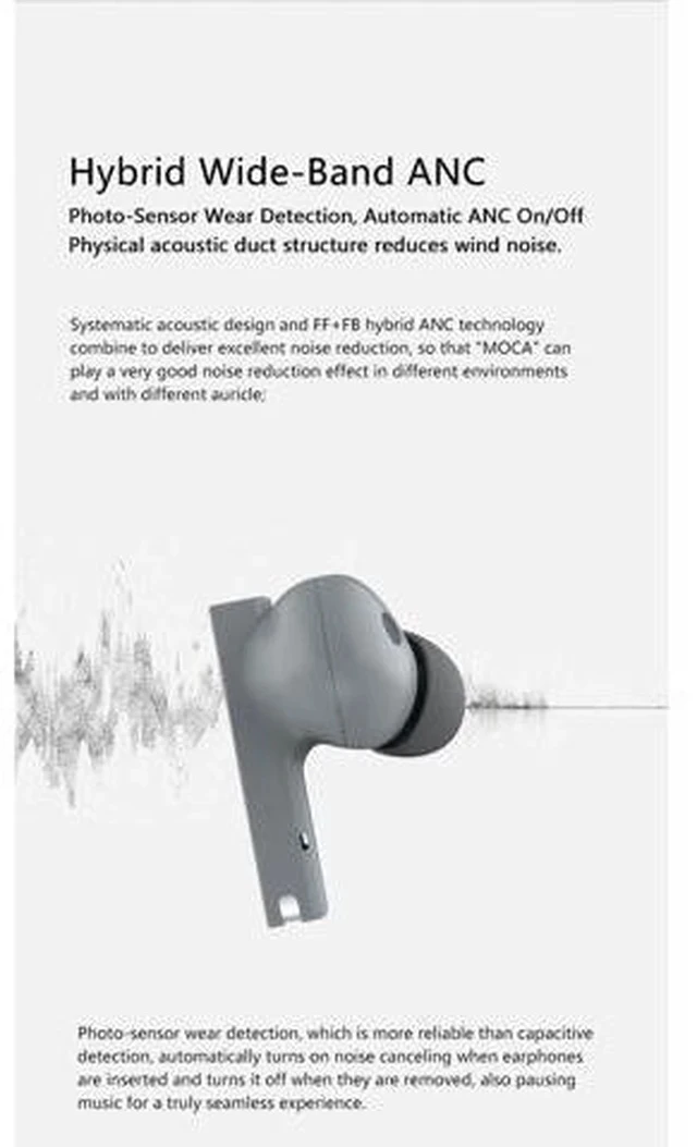Alt view image 5 of 7 - MOCA True Wireless Headphone TWS BT 5.4 Wireless Charging in-Ear Earphone (Brown)