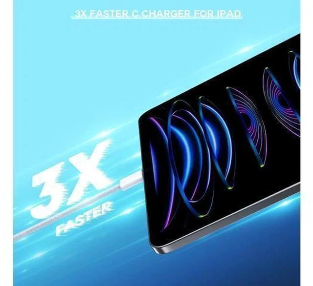 Alt view image 4 of 7 - Long Charger for iPhone 16e Charge Fast Charging, 20W USB C PD Wall Adapter 2-Pack 6FT Type C to C i Phone 15 Charging Woven Cable Cord for iPhone 16/16e/16 Pro/15/15 Plus/15 Pro Max,iPad Pro/Air/Mini