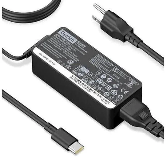 Main image of Charger Compatible with Lenovo Laptop Computer Thinkpad Yoga Chromebook USB C Laptop Charger 65W 45W