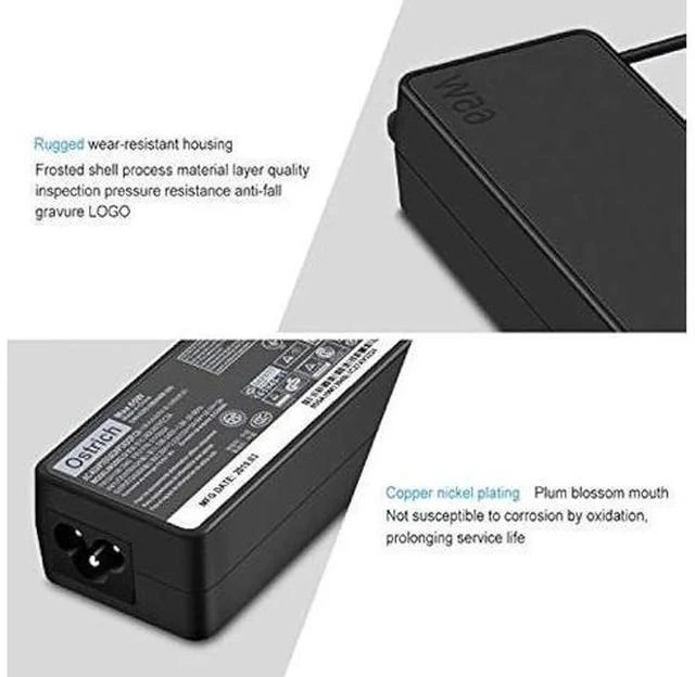 Alt view image 3 of 6 - Charger Compatible with Lenovo Laptop Computer Thinkpad Yoga Chromebook USB C Laptop Charger 65W 45W