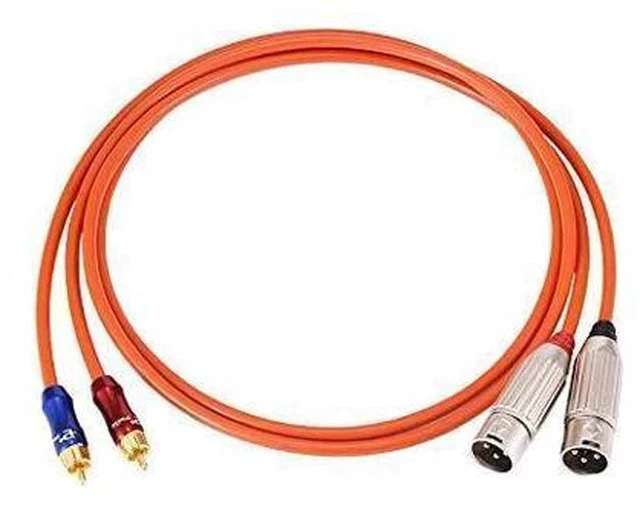 Alt view image 4 of 6 - Cable ZY-348 2RCA to 2XLR-Male Balance HiFi Signal Line Audio Cable 1.5m