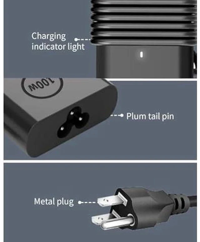Alt view image 5 of 6 - 100W USB C for Dell Laptop Charger Compatible with Dell Latitude 5540 5440 7340 Dell Precision 3580 5480 Type C Adapter