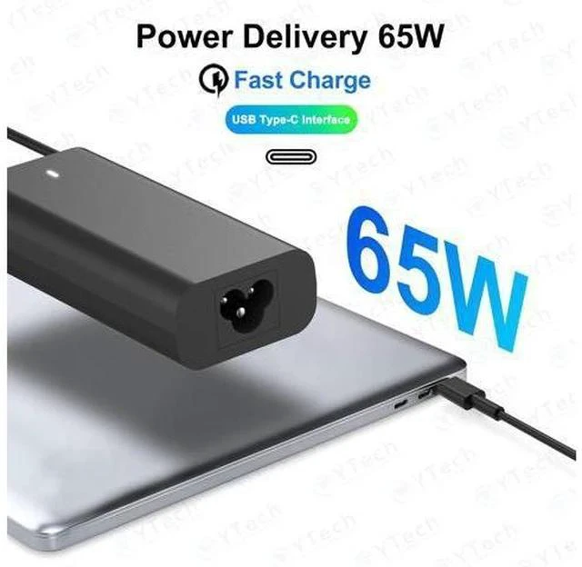 Alt view image 2 of 7 - New Replacement for Laptop Charger 65W USB C Laptop Charger for XPS 12 13 Chromebook 3100 and Latitude 3000 5000?