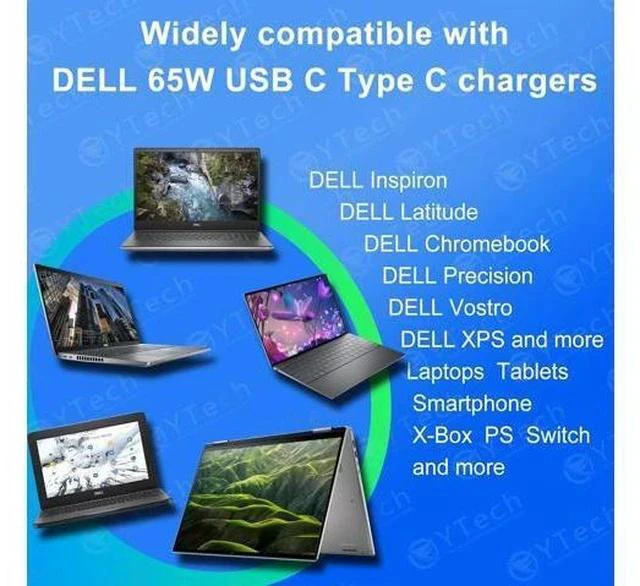 Alt view image 6 of 7 - New Replacement for Laptop Charger 65W USB C Laptop Charger for XPS 12 13 Chromebook 3100 and Latitude 3000 5000?
