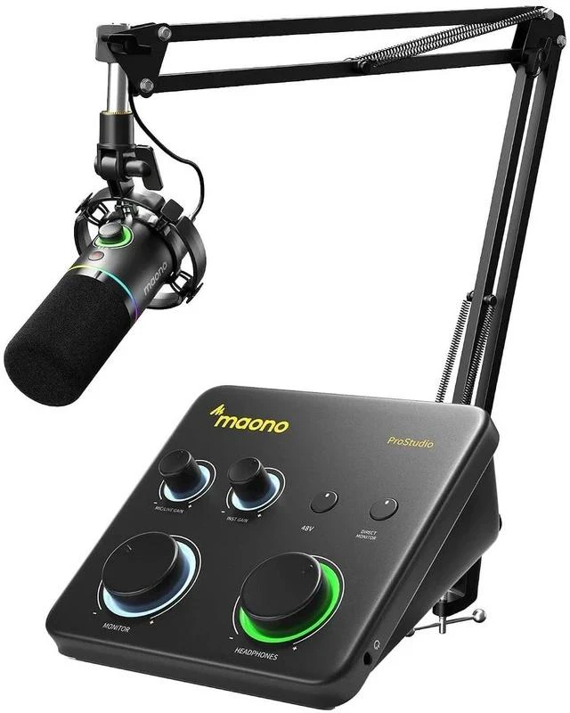 Main image of USB Audio Interface for PC and XLR/USB Dynamic Microphone: Interface with XLR Input 24-bit/192kHz Ro