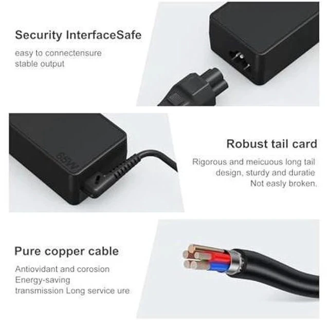 Alt view image 6 of 7 - 65W USB C Charger for Lenovo Thinkpad T480s T580s L580 L590 E580 E585, Chromebook 100e 300e 500e Replacement for 65W Lenovo Laptop Charger
