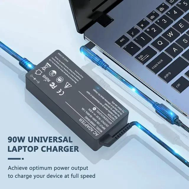 Alt view image 5 of 7 - 90W Universal AC Adapter Laptop Charger Compatible with HP Toshiba IBM Sony Fujitsu Gateway Notebook Ultrabook Chromebook Power Supply Cord with 16 Connectors