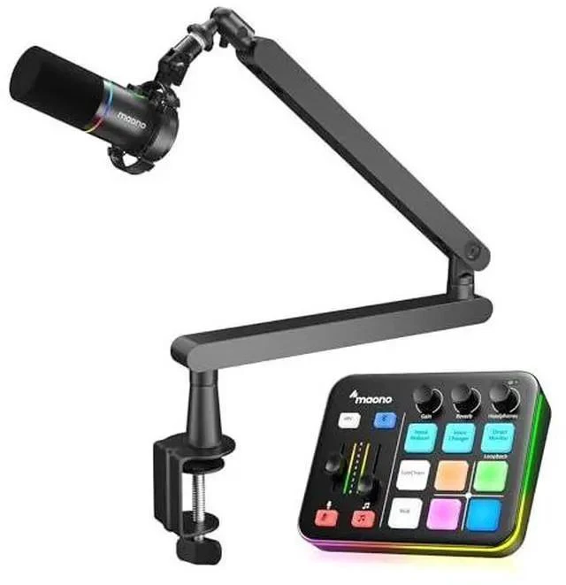 Main image of Podcast Equipment Bundle: Audio Interface and USB/XLR Dynamic Microphone-Caster G1 NEO+PD200XS Black