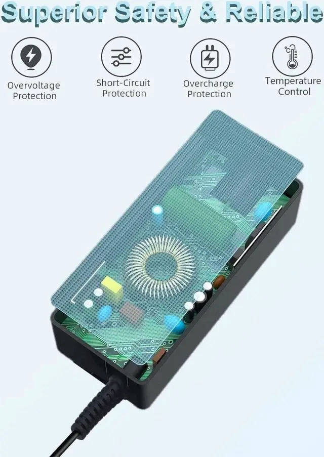 Alt view image 5 of 6 - 65W/45W Laptop Charger Fit for Inspiron 15 3000 5000 7000 3511 3535 3530 3520 3521 3525 5620 5625 3552 5420 5425 5579 Latitude 3310 3420 3540 Vostro 3425 3520 5630 AC Power Supply Adapter Cord