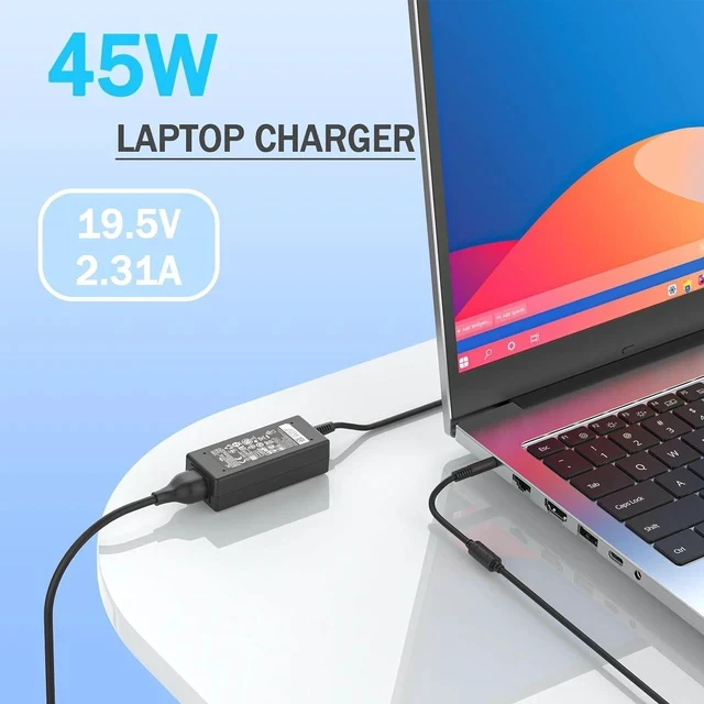 Alt view image 5 of 7 - 45W 4.5 * 3.0 mm Jack 19.5V 2.31A Laptop Charger Fit for Inspiron 11/13/14/15/17 3000 5000 7000 3147 3168 5378 7779 Series Latitude 3583 3593 5570 E5450 XPS Computer AC Adapter Power Cord