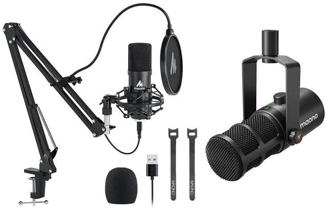 Main image of AU-A04 USB Microphone with PD400X Dynamic Microphone Bundle for Podcast, Studio, Streaming, Recordin