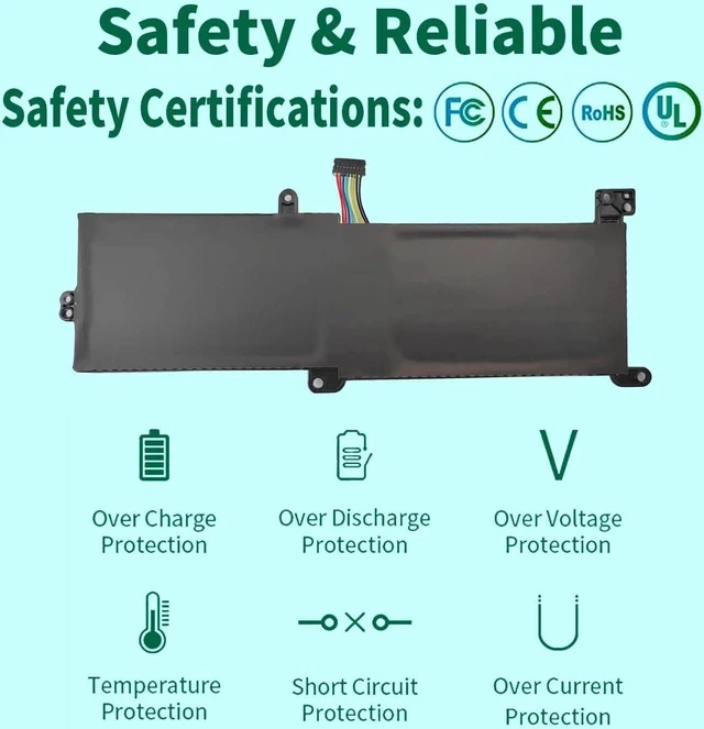 Alt view image 3 of 7 - L16C2PB2 Battery Replacement for Lenovo IdeaPad 320 330 S145 320-15abr 320-15ikb 320-17ikb 330-15ikb 330-15ast 330-17ikb S145-15iwl S145-14iwl Series L17L2PF1 L17M2PB7 L16L2PB2 L16M2PB2 2ICP6/54/90