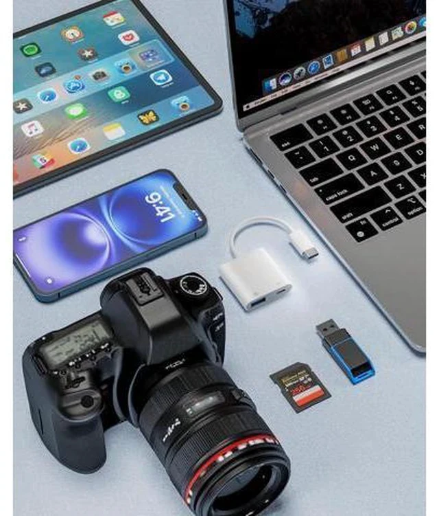 Alt view image 7 of 7 - USB C to USB Camera Adapter with 30W PD Charging Port OTG Cable Compatible with for iPhone 17/16/15 iPad Android Phone Tablet USB 3.0 Female for Flash Drives Keyboards Mice and More
