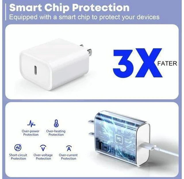 Alt view image 4 of 7 - Fast Charger for iPhone 17/16/15 Charger,10FT Extra Long Fast Charging 3Pack Block USB-C to USB C Fast Charging Cable Cord for iPhone Air/17 Pro Max/iPhone 16 Pro/16 Plus/15 Pro Max,iPad Pro/Air/Mini