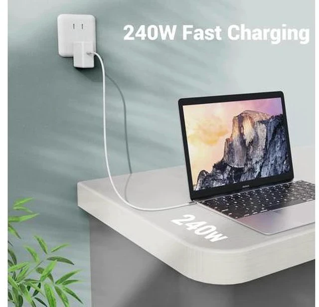 Alt view image 2 of 4 - 2FT USB 4 Cable 240W Short C Cable Fast Charging 40Gbps High Speed Data Transfer 8K 60Hz Single and Dual 4K 60Hz Video Output Compatible with for iPhone 16/16 Pro/16 Plus/16 Pro Max