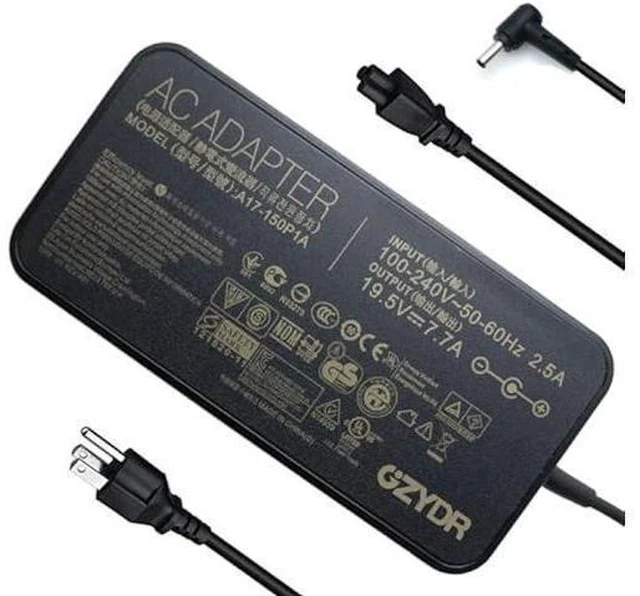 Alt view image 7 of 7 - 150W Laptop Adapter 19.5V 7.7A A17-150P1A AC Adapter for Asus Laptop Charger 5.5x2.5mm(not 4.5x3.0mm)