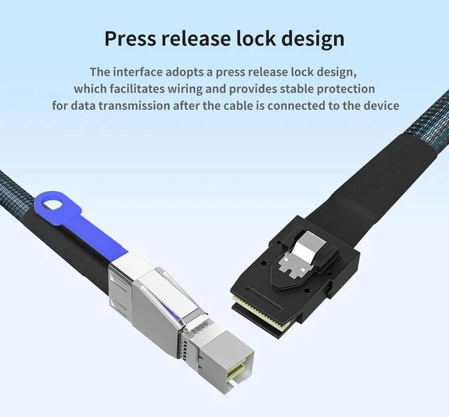 Alt view image 5 of 7 - SAS to Mini SAS Adapter Cable, 2 Pack 2M/6.56FT SFF-8644 to SFF-8087 Storage Extension Cable, High-Speed Data Transfer for HDD/SSD, RAID Arrays, Servers, and Storage Systems