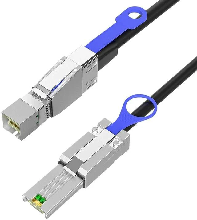 Main image of SFF-8644 to SFF-8088 SAS Adapter Cable 2M/6.56FT High-Speed MiniSAS Converter for HDD/SSD Storage, RAID Disk Arrays, Server, Durable Data Extension Transfer Cable