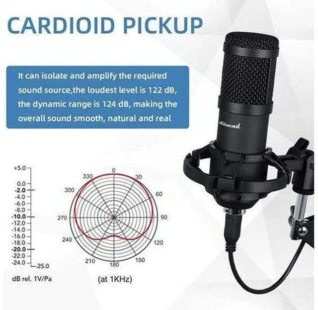 Alt view image 2 of 7 - Usb Microphone - Recording Microphone, Gaming Microphone, Pc Streaming Podcast Mic, 192Khz/24Bit Microphone, Usb Mic Kit With Sound Chipset Arm Set