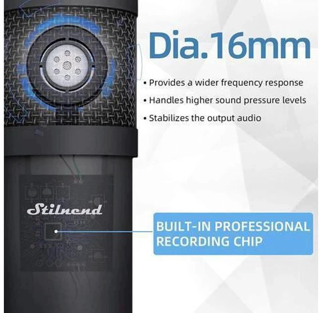 Alt view image 3 of 7 - Usb Microphone - Recording Microphone, Gaming Microphone, Pc Streaming Podcast Mic, 192Khz/24Bit Microphone, Usb Mic Kit With Sound Chipset Arm Set