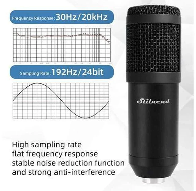 Alt view image 4 of 7 - Usb Microphone - Recording Microphone, Gaming Microphone, Pc Streaming Podcast Mic, 192Khz/24Bit Microphone, Usb Mic Kit With Sound Chipset Arm Set