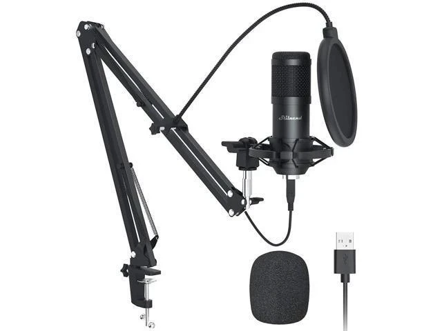 Alt view image 7 of 7 - Usb Microphone - Recording Microphone, Gaming Microphone, Pc Streaming Podcast Mic, 192Khz/24Bit Microphone, Usb Mic Kit With Sound Chipset Arm Set