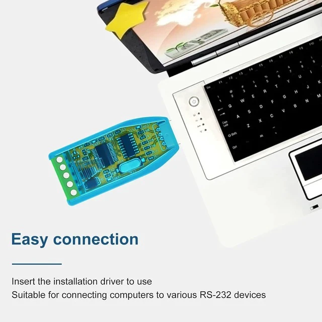 Alt view image 7 of 7 - USB to RS232 Converter, with CH340 Driver, Supporting Half Duplex Mode, 9-Pin Serial Port Communication Connector