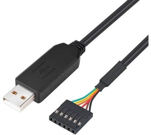 Alt view image 7 of 7 - DTECH FTDI USB to TTL Serial Adapter 5V Cable 6 Pin Female Socket Header UART IC FT232RL Chip for Windows 10 8 7 Linux MAC OS (3ft, Black)