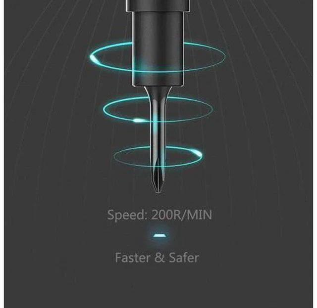 Alt view image 4 of 7 - Mini Electric Screwdriver, 3 LED Lights, Rechargeable Screwdriver Powered Cordless Electric Screwdriver Set with 56 Screw Bits, USB Charging Cable and Magnetizer