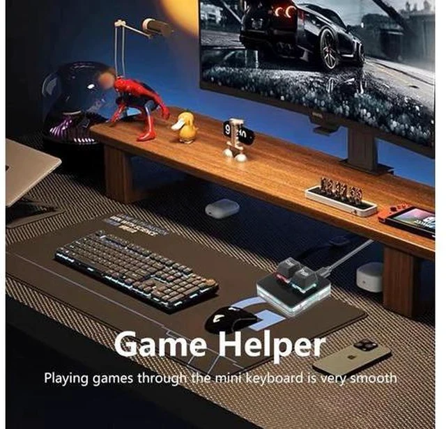 Alt view image 6 of 7 - USB Mini 2 Key Keypad 2-Key Copy Paste Keyboard OSU Keypad HotSwap One Handed Mechanical Gaming Keyboard with USB Cable for Accounting Working or Rhythm Games