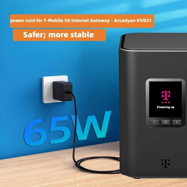 Alt view image 4 of 7 - Power Adapter for T-Mobile 5G Internet Gateway - Arcadyan KVD21 Charger Power Cord