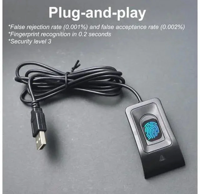 Alt view image 4 of 7 - USB Fingerprint Reader Fingerprint for Windows10/11, Windows Hello Automatic Driver Installation with 5ft Extension Cable-Windows Password Free Operation