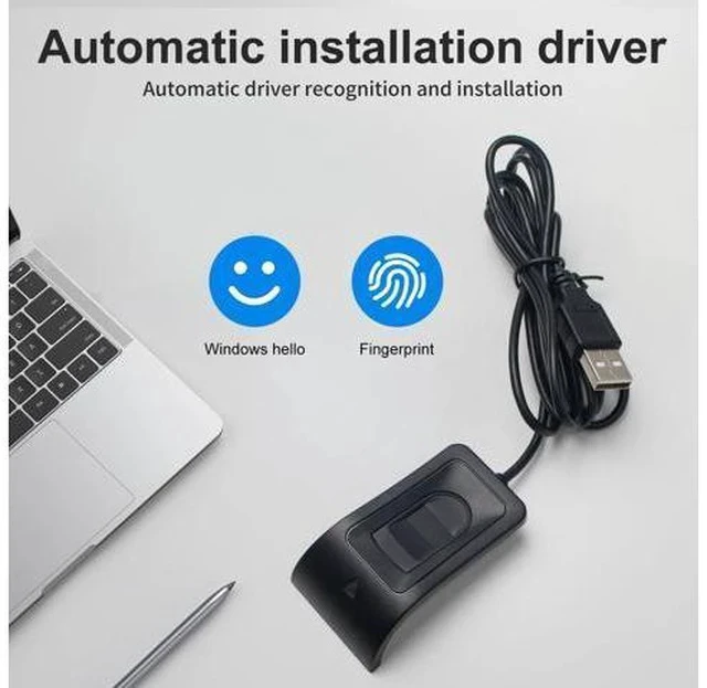 Alt view image 7 of 7 - USB Fingerprint Reader Fingerprint for Windows10/11, Windows Hello Automatic Driver Installation with 5ft Extension Cable-Windows Password Free Operation