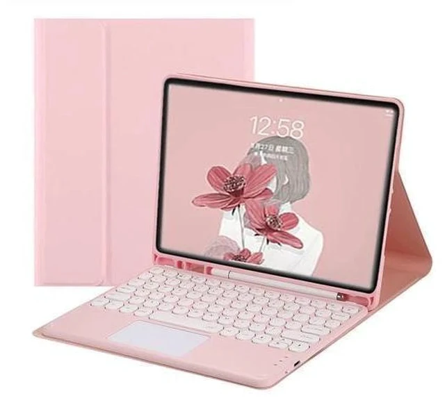 Alt view image 6 of 7 - Disonbeir Keyboard Case for iPad Pro 11 inch 4th 3rd 2nd Generation(2022/2021/2020), Touchpad Magnetically Detachable Keyboard Case for iPad Pro 11 inch (Pink)