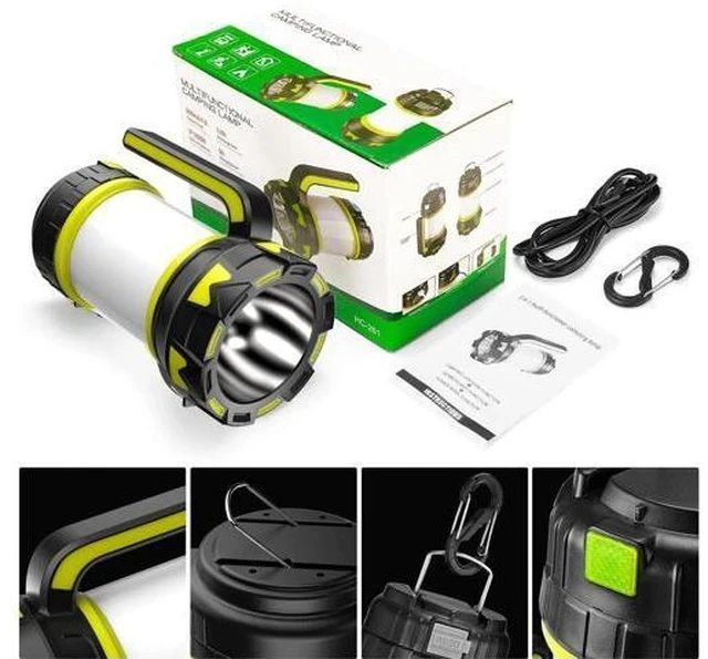 Alt view image 5 of 7 - Rechargeable Flashlights Camping Lantern,6 Modes LED Bright Flashlight 3000mAh Power Bank, IPX4 Waterproof, Emergency Flashlight Lantern for Outdoor Hurricane, USB Cable Included-1 Flashlight