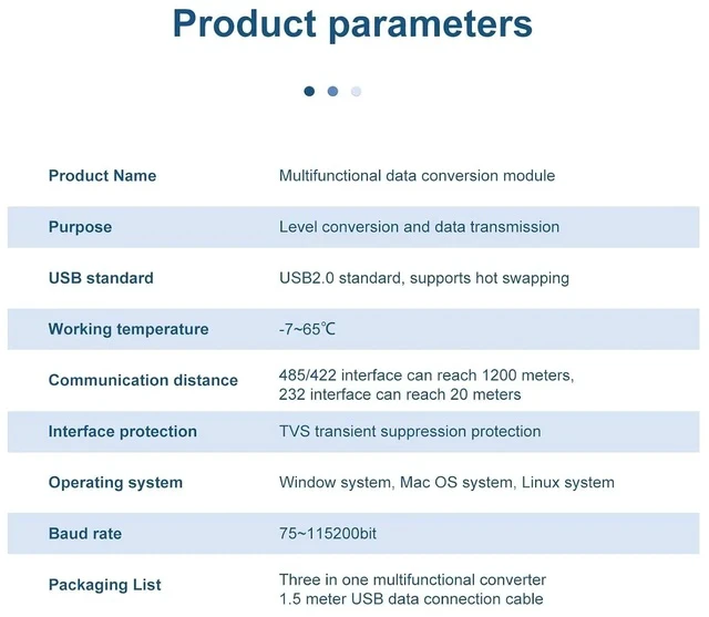 Alt view image 4 of 7 - USB to RS485 RS422 RS232 Triple-Function Serial Protocol Converter RS232 DB9 Male Connector Industrial Digital Isolated Converter Support Win9 8 7/XP/ista/Mac/Linux