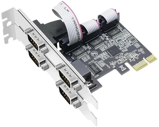 Main image of PCI Express 4-Port Serial COM Expansion Card, PCIe to DB9 RS232 Serial Adapter Card with Low Profile Bracket, Industrial 9-pin Port COM Controller Card for Desktop PC